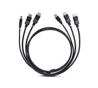 StarTech.com - Cable KVM DisplayPort de Doble Pantalla con USB 5Gbps de 1,8m - 4K 60Hz - DP 1.2 - Cable para Conmutador KVM para