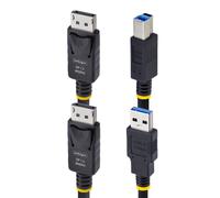 StarTech.com - Cable KVM DisplayPort y USB 3.0 5Gbps de 1,8m - 4K 60Hz - Cable Combo DP 1.2 y USB para Switch Conmutador KVM