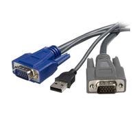 StarTech.com Cable KVM Ultra Thin Delgado de 3m VGA USB 2-en-1 para uso en Conmutador Switch KVM - 2x HD15 Macho - 1x USB A Macho