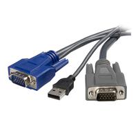StarTech.com Cable KVM USB VGA 2 en 1 Ultra Delgado - 1,8m 6 ft/2 m