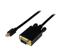 StarTech.com Cable Mini DisplayPort a VGA Adaptador de 3 m - Convertidor de Vídeo: Cable Mini DP a VGA - Cable MDP a VGA para Mac / PC 1920x1200 - Cable Mini DisplayPort a VGA Negro (MDP2VGAMM10B)