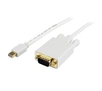 StarTech.com Cable Mini DisplayPort a VGA Adaptador de 3 m - Convertidor de Vídeo: Cable Mini DP a VGA - Cable MDP a VGA para Mac / PC 1920x1200 - Cable Mini DisplayPort a VGA Blanco (MDP2VGAMM10W)