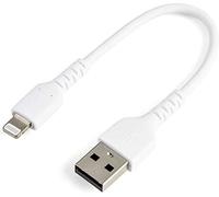 StarTech.com Cable USB-A a Lightning Resistente de 15 cm - Color Blanco