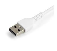 StarTech.com - Cable Resistente USB-A a Lightning de 30 cm Blanco - Cable de Sincronización y Carga USB Tipo A a Lightning con F