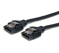 StarTech.com Cable SATA Serial ATA 45cm Cable Redondo con Cierre de Seguridad Bloqueo con Pestillo - Extensor Latching - Negro