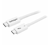 StarTech.com - Cable de 0,5m Thunderbolt 3 Blanco - Cable Compatible con USB-C y DisplayPort - USB Tipo C