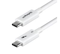 StarTech.com Cable Thunderbolt 5 Certificado de 1m - 80Gbps/120Gbps - 8K60Hz - PD 240W - Cable Thunderbolt Certificado - Compatible con Thunderbolt 4/USB4/USB-C/USB Tipo C - Blanco