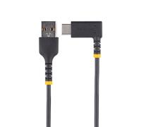 StarTech.com Cable USB A a USB C de 1m - Cable de Carga USB C Negro - Fibras de Arámido Robusto - Cargador Rápido USB-C 2.0-3A
