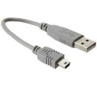 StarTech.com Cable USB de 15cm para Cámara - 1x USB A Macho - 1x Mini USB B Macho - Adaptador Gris