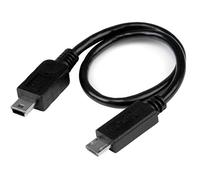 StarTech.com Cable USB OTG de 20cm - Cable Adaptador Micro USB a Mini USB - Macho a Macho