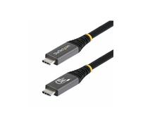 StarTech.com Cable USB4 1m - Cable USB-C Certificado USB-IF - 80Gbps - Cable USB Tipo C - PD de 240W - 8K120/4K240 - DP 2.1 - DP80 - Recubrimiento de TPE - Compatible con Thunderbolt - Negro