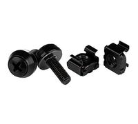 StarTech.com CABSCREWM52B - Tornillos y Tuercas para armarios y Racks, M5, 12 mm, Color Negro