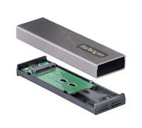 StarTech.com Caja Externa de Aluninio USB-C 10Gbps a NVMe M.2 o SSD M.2 SATA - Sin Herramientas para SSD M.2 NGFF PCIe/SATA - con Cables USB Tipo C o USB-A - 2230/2242/2260/2280