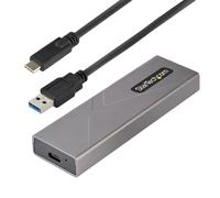 StarTech.com Caja Externa de Aluninio USB-C 10Gbps a NVMe M.2 o SSD M.2 SATA - Sin Herramientas para SSD M.2 NGFF PCIe/SATA - con Cables USB Tipo C o USB-A - 2230/2242/2260/2280