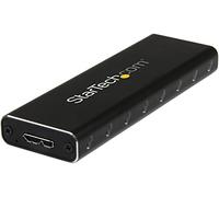 StarTech.com Caja USB 3.0 (5Gbps) a SSD M.2 de Aluminio con UASP - Negro - SATA NGFF M.2 con B Key y B+M Key - Caja Portátil Externa M.2 - No es Compatible con NVMe / AHCI