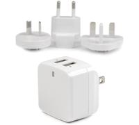 StarTech.com Cargador de Pared USB de 2 Puertos para Tablets Smartphones - Cargador Blanco de Alta Potencia para Viajes