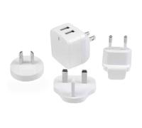 StarTech.com Cargador de Pared USB de 2 Puertos para Tablets Smartphones - Cargador Blanco de Alta Potencia para Viajes
