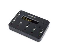 StarTech.com Clonador Autónomo 1:5 para Memorias USB, Copiador de Unidades de Memoria USB, Copia Sector por Sector de Sistema y Ficheros, 1.5 GB/min, Borrado de 3 Pasos, Pantalla LCD (USBDUP15)