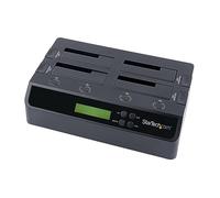 StarTech.com Clonador Borrador Autónomo USB 3.0 / eSATA a SATA de 4 Bahías para Discos Duros y SSDs 1:3, Docking Station, Sanitizador (SATDOCK4U3RE)