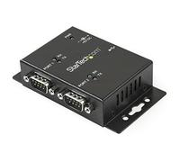 StarTech.com Concentrador Hub Industrial de 2 Puertos Serie Serial RS232 a USB Montaje Riel DIN Pared