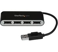 StarTech.com - Concentrador Ladrón USB 2.0 de 4 Puertos con Cable Integrado - Hub Portátil USB 2.0