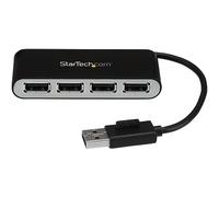 StarTech.com - Concentrador Ladrón USB 2.0 de 4 Puertos con Cable Integrado - Hub Portátil USB 2.0