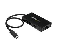 StarTech Hub USB-C a 3 USB 3.0 y Gigabit Ethernet Con Adaptador de Alimentación