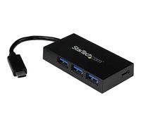 StarTech.com Concentrador USB 3.0 de 4 Puertos - USB-C a 1x USB-C y 3X USB-A - Hub USB Type-C a 1x USB Type-C a 3X USB-A, Negro