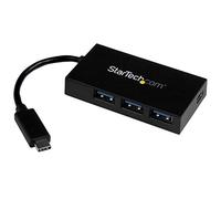 StarTech.com Concentrador USB 3.0 de 4 Puertos USB-C - Incluye Adaptador de Alimentación - Hub USB Type-C Gen 1 - USB C