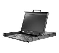 StarTech.com Consola para Armario Rack con KVM VGA y Pantalla de 17,3 Pulgadas 1080p HD - 1U, Negro