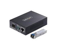 StarTech.com Conversor de Medios de Cobre Ethernet Gigabit a Fibra LC Monomodo - RJ45 a LC - 10/100/1000Mbps - 40km - TAA