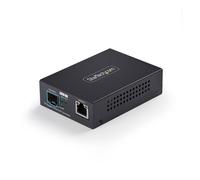 StarTech.com Conversor de Medios de Fibra 10GbE SFP+ - RJ-45 a SFP+ 10GBASE-X - Monomodo - Multimodo - Tramas Jumbo de 16K - TAA