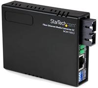 StarTech Conversor de medios V931801 – Ethernet Gigabit, Fibra multimodo SC – Negro