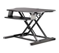 StarTech.com Convertidor Escritorio de Pie y Sentado de Esquina - con Bandeja para Teclado - con Superficie de 89cm x 53cm - Escritorio Ergonómico de Altura Ajustable para Dos Monitores (ARMSTSCORNR)