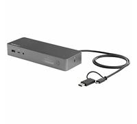 StarTech.com DK30C2DPEP - Base (Alámbrico, USB 3.0 (3.1 Gen 1) Type-C, 3,5 mm, 10,100,1000 Mbit/s, IEEE 802.3,IEEE 802.3ab,IEEE 802.3u, Negro, Gris)
