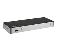 StarTech.com DK30CHDDPPD - Base (Alámbrico, USB 3.0 (3.1 Gen 1) Type-C, 3,5 mm, 10,100,1000 Mbit/s, IEEE 802.3,IEEE 802.3ab,IEEE 802.3u, Negro, Plata)