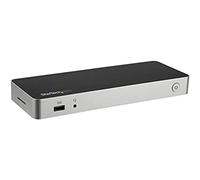 StarTech.com Dock USB C para 2 Monitores 4K 30Hz con HDMI y DisplayPort - Entrega de Potencia 60W - SD - Hub 4x Puertos USB-A 3.0 - Gb Ethernet - Audio - Compatible con Thunderbolt 3 (DK30CHDDPPD)