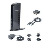 StarTech.com - Docking Station USB 3.0 de 2 Monitores para Portátil - HDMI y DVI/VGA - Hub Ladrón 6x USB-A - GbE - Audio - Repli