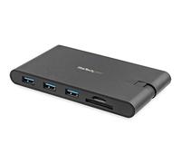 StarTech.com Docking Station USB-C con HDMI y VGA - para Mac y Windows -3x USB 3.0 - SD / micro SD - PD 3.0 - Adaptador USB C a USB 3.0