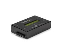 StarTech.com Duplicador Clonador Autónomo Externo de Discos Duros HDD SATA de 14GBpm - Borrador Sanitizer - Duplicador de datos (63, 5, 88, 9 mm (2.5, 3.5"), 100 - 240V, 20 - 80%, 5 - 45 °C, 77 x 115 x 25 mm, 500g) Negro