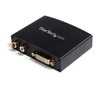 StarTech.com DVI2HDMIA - Adaptador DVI-D a HDMI con audio RCA convertidor HDTV