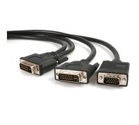 StarTech.com DVIVGAYMM6 - Cable multiplicador de vídeo DVI-I Macho a DVI-d Macho y hd15 VGA Macho de (1.8 m) Color Negro