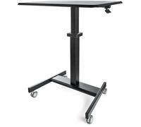 StarTech.com Escritorio de Pie Portátil con Ruedas, Ajuste de Un Toque 750-1200 mm, Soporta 30 kg, Negro, para Ordenador o Portátil, Forma Rectangular 600 x 800 mm