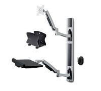 StarTech Estación de trabajo soporte de pared VESA 32" (10 kg) articulado para teclado, ratón y CPU