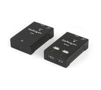 StarTech.com Extensor USB 2.0 de 4 Puertos por Cable Ethernet Cat5/Cat6 - 50 Metros - Hub USB Remoto - Negro - REF: 4-Port USB 2.0-Over-Cat5-or-Cat6 Extender