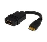 StarTech.com Adaptador de 12,5cm Mini HDMI a HDMI - HDMI de Alta Velocidad 4K - Convertidor 4K 30Hz Ultra HD - HDMI 1.4 - Conectores Chapados en Oro - Mini HDMI UHD 4K - Negro