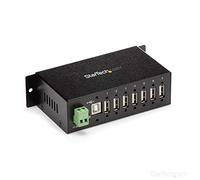 StarTech.com Hub Concentrador Usb 2.0 De 7 Puertos - Ladrón Usb Industrial De Metal Con Protección Esd Y Protección De Picos De 350W - De Montaje En Carril Din, Pared O Escritorio - Taa (St7200Usbm)