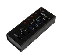 StarTech.com - Hub Concentrador USB 3.0 de 4 Puertos y 3 Puertos de Carga USB ( 2x 1A y 1x 2A) - Ladrón con Carcasa de Metal