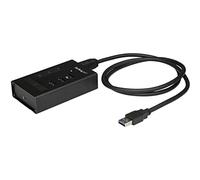 StarTech.com Hub USB 3.0 de 4 Puertos - Ladrón USB Tipo-A a 1x USB-C y 3x USB-A - Hub Comercial USB de Metal - USB 3.2 Gen 1 SuperSpeed de 5Gbps - Autoalimentado - de Carga Rápida BC 1.2 - Resistente/Instalable