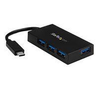 StarTech.com Hub USB C de 4 Puertos - Ladrón USB Tipo-C con 4 Puertos USB-A (USB 3.0 SuperSpeed 5Gbps) Bus USB o Autoalimentación - Hub de Carga Portátil USB-C a USB-A BC 1.2